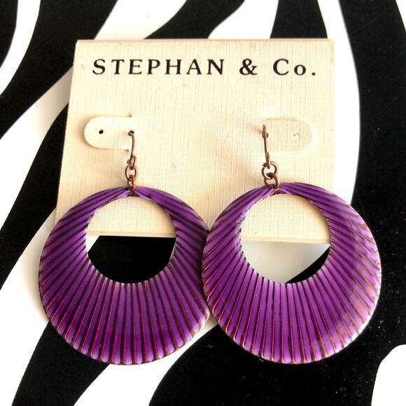 4 for $20 Stephan & Co. Purple Earrings - Picture 1 of 4